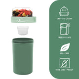 Bugucat Cereal Cup 760ml+230ml, Yogurt Cups Plastic Milk Jar With Lids and Spoon,Leak-Proof Breakfast Container Yoghurt Pot With Sauce Container,Yoghurt Container for Oatmeal Porridge Fruit Salad