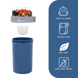 Bugucat Cereal Cup 760ml+230ml, Yogurt Cups Plastic Milk Jar With Lids and Spoon,Leak-Proof Breakfast Container Yoghurt Pot With Sauce Container,Yoghurt Container for Oatmeal Porridge Fruit Salad
