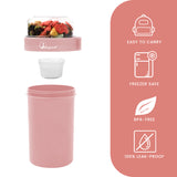 Bugucat Cereal Cup 760ml+230ml, Yogurt Cups Plastic Milk Jar With Lids and Spoon,Leak-Proof Breakfast Container Yoghurt Pot With Sauce Container,Yoghurt Container for Oatmeal Porridge Fruit Salad