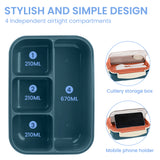 Lunchbox 1300ML, Bento Box Leak-Proof Dishwasher Microwave Safe BPA-Free