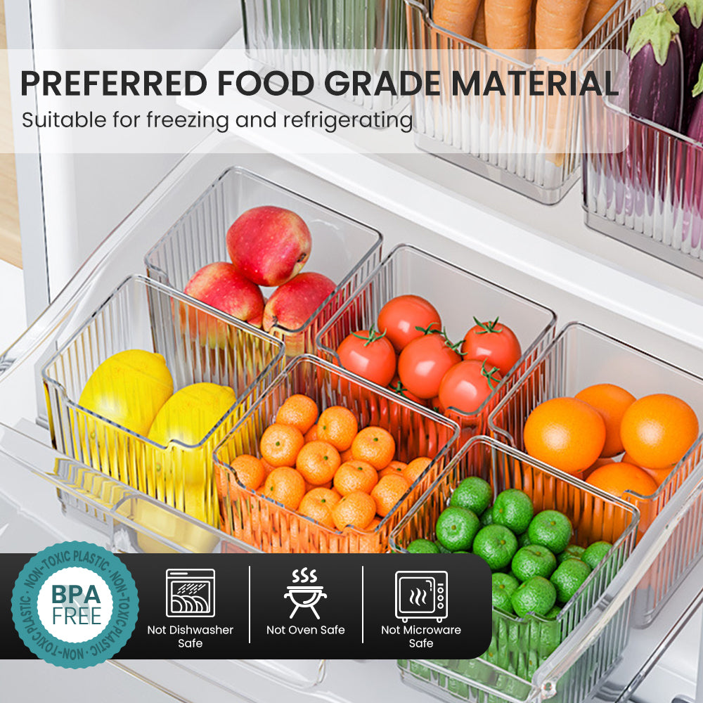 Bugucat Fridge Organisers, Fridge Storage Organiser Kitchen Clear Storage Organiser