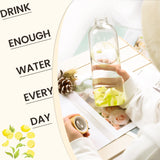 Glass Water Bottle 1000ML, Glass Drinking Bottle with Protective Sleeves Leak-Proof Lid