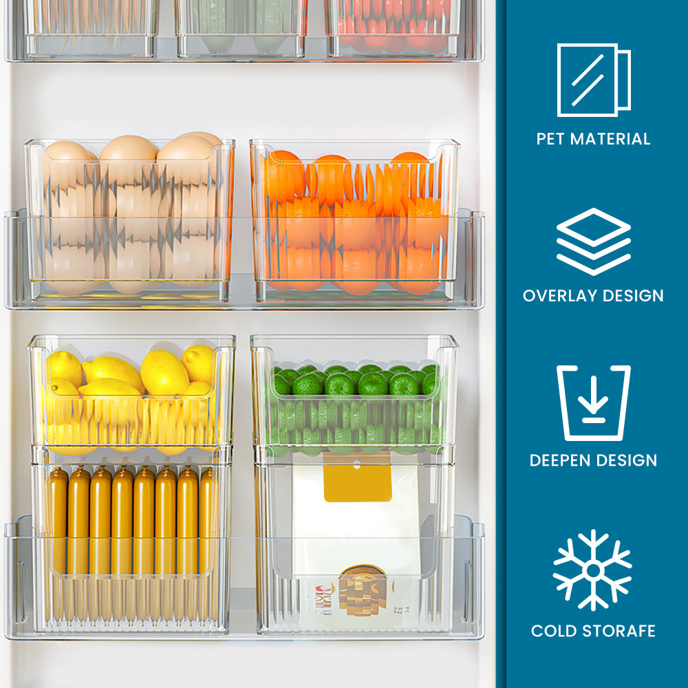 Bugucat Fridge Organisers, Fridge Storage Organiser Kitchen Clear Storage Organiser