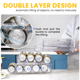 Fridge Organizer Can Dispenser, Fridge Can Holder, Beverage Cans Organizer,  Storage Boxes for Cabinets Freezer Pantry