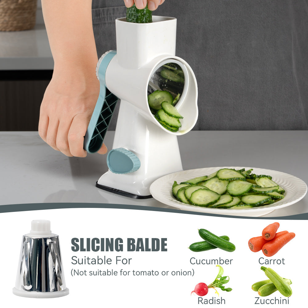 Bugucat Manual Vegetable Cutter, Vegetable Slicer, Drum Grater, Cheese Grater