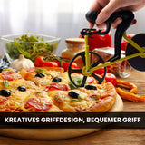 Bicycle Pizza Cutter,Dual Pizza Wheel Slicer Strong Solid Sharp, Pizza Knife