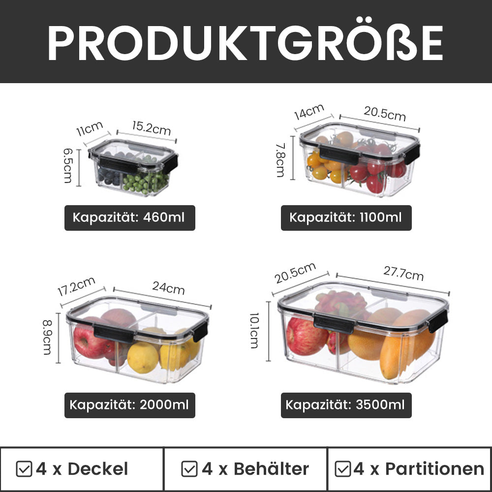 Food Storage Containers, Plastic Food Containers Set, Stackable Storage Boxes Reusable