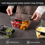 Food Storage Containers, Plastic Food Containers Set, Stackable Storage Boxes Reusable