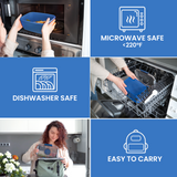 Bento Box 2000ML, Lunch Box Salad Lunch Container to Go with 4 Compartment Tray