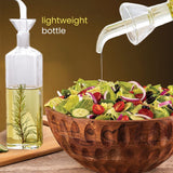 Bugucat Glas-Ölflaschen-Drizzler, Olivenöl-Essig-Flasche, bleifreie Glas-Ölflasche, Ölspender mit breiter Öffnung für einfaches Befüllen und Reinigen, Öl- und Essigflasche für Küche, Salat, Grillen