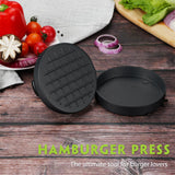 Bugucat Burger Press 50 Set di Cartine Patty - Hamburger Antiaderente Stampo Patty Maker con Fogli di Carta Cerata Carne Manzo Maiale Agnello Formaggio Halal Noci Veg Veggie Burger Maker per Barbecue Barbecue Grill