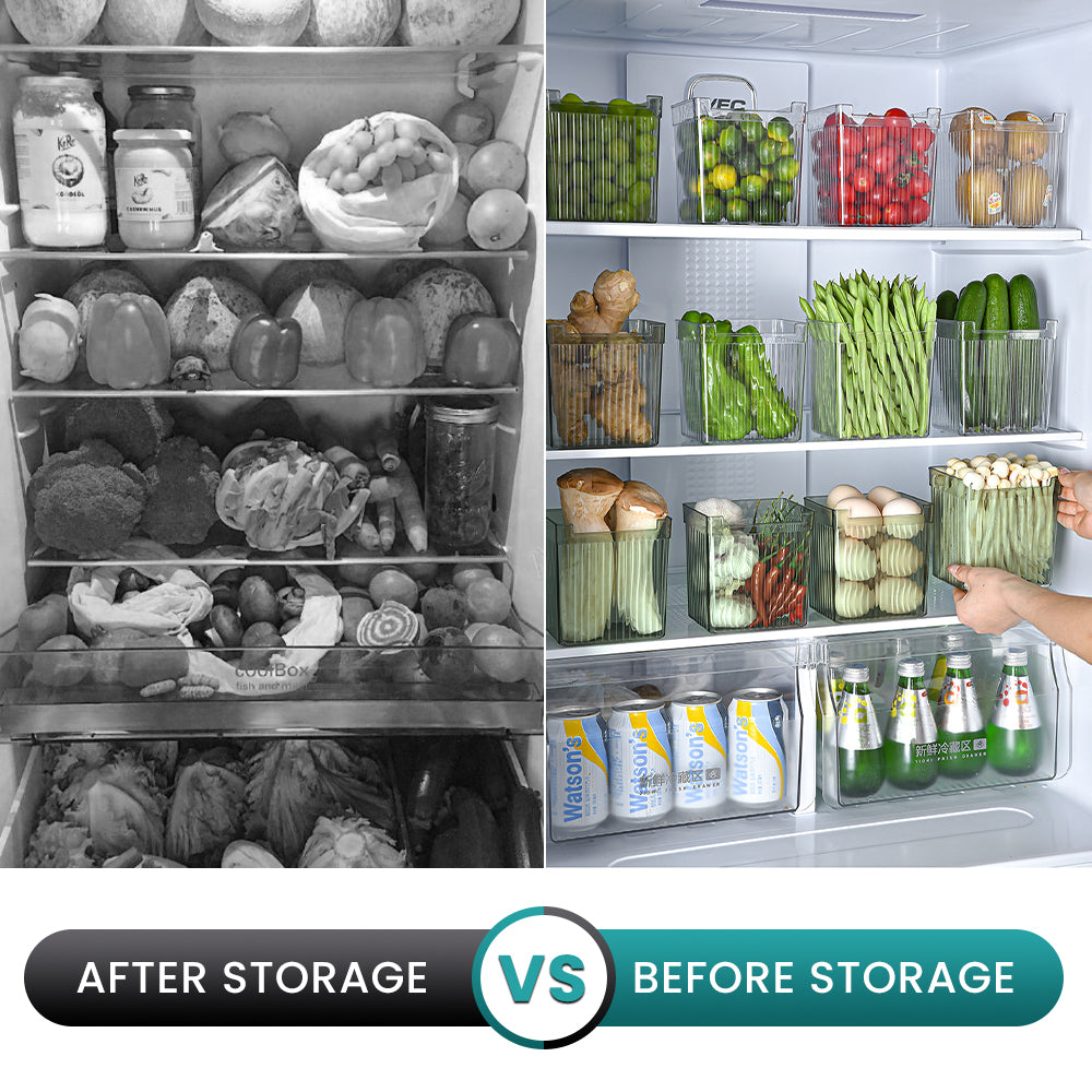 Bugucat Fridge Organisers, Fridge Storage Organiser Kitchen Clear Storage Organiser