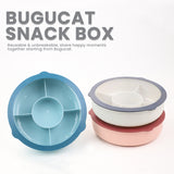 Bugucat Divided Serving Tray 28.2×8.5cm, snack tray with lid snack spinner,Divided serving plates with 5 Compartment for Christmas Party,Veggies,Snack,Fruit,Nuts,Candy,Cracker,Chip