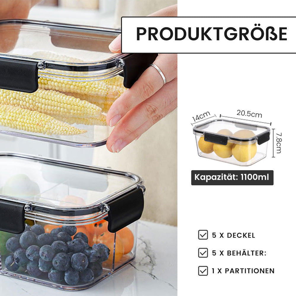Food Storage Containers, Plastic Food Containers Set, Stackable Storage Boxes Reusable