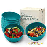 Bugucat Bowl Cereal Bowls Set de 8 760ML, Soup Bowl Postre Bowls Reutilizable, Cereal Bowl Plástico Inastillable para Niños Adultos, Ensaladera Bowl Set para Ramen Cereal Sopa