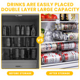 Fridge Organizer Can Dispenser, Fridge Can Holder, Beverage Cans Organizer,  Storage Boxes for Cabinets Freezer Pantry