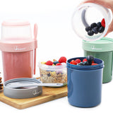 Cereal Cup,Yogurt Cups Milk Jar, Leak-Proof Breakfast Container Yoghurt Pot