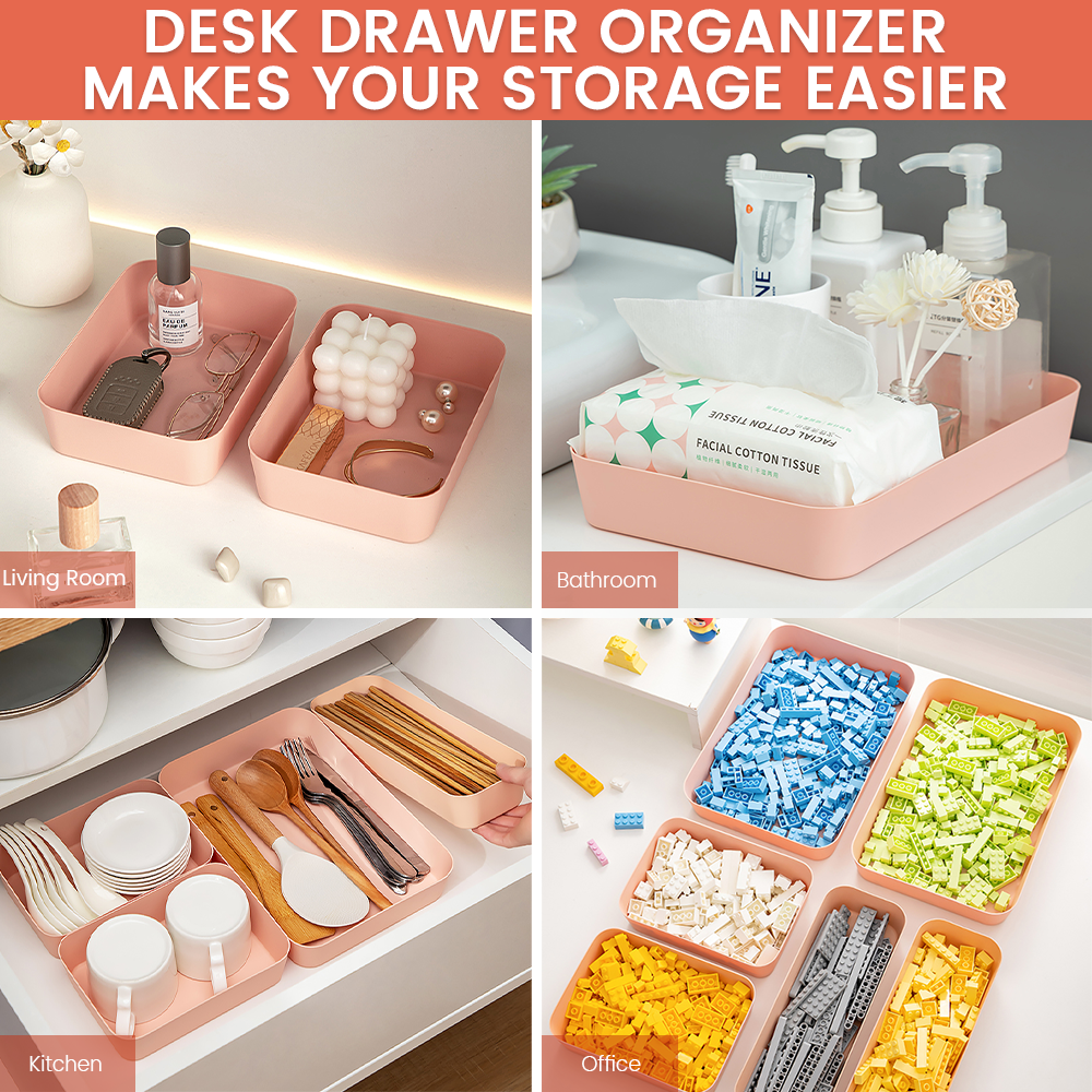 Desk Drawer Organizer 10 pcs, Drawer Organizer Practical Desk Organizer Drawers