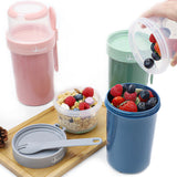 Cereal Cup,Yogurt Cups Milk Jar, Leak-Proof Breakfast Container Yoghurt Pot