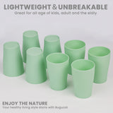 8pcs Plastic Cups 280ml, Reusable Drinking Tumbler Cups  for Camping BBQs Picnics
