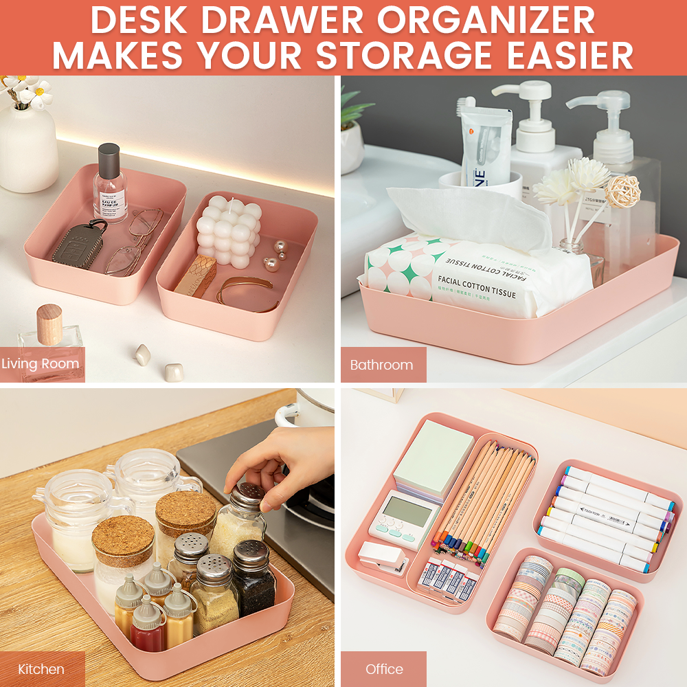 Desk Drawer Organizer 8 pcs, Drawer Organizer Practical Desk Organizer Drawers