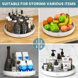 Bugucat 2 Stück Drehteller 25 CM,360° Gewürzregal Kunststoff Drehteller Organizer,Drehbar Gewürzregalfür Kühlschrank Küche Bad,Küchenregal Gewürzhalter Drehbarer für Gewürze Öl Zutaten Gläser Kochen