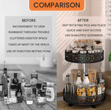 Bugucat 360° Rotating Spice Rack, 2 Tier Turntable Spice Rack Cupboard Organizer,Lazy Susan Spice Rack Organizer Turntable,Kitchen Spice Holder,Revolving Condiment Holder For Kitchen Pantry Bathroom