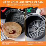 Bugucat Backpapier für Heißluftfritteuse 16CM 50PCS, Backpapier Airfryer Rund Antihaft-Einweg Wasserdicht Ölfest Nicht Porös Pergamentpapier Backpapier, Backen Zubehör Papier für Bratpfanne Ofen