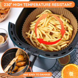 Bugucat Backpapier für Heißluftfritteuse 16CM 50PCS, Backpapier Airfryer Rund Antihaft-Einweg Wasserdicht Ölfest Nicht Porös Pergamentpapier Backpapier, Backen Zubehör Papier für Bratpfanne Ofen