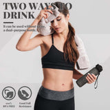 Bugucat Water Bottle 1000ML, Drinks Bottle with Straw and Time Markings, Leak Proof Sport Jug Reusable, BPA Free Tritan Water Storage Container for Gym Outdoor Cycling Fitness Outdoor, 1 Click Open