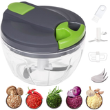 Bugucat Manual Food Chopper 520ML, Food Processors with Cover and Handle,Portable Chopper Shredder,Quick Hand Crusher for Vegetables,Garlic,Parsley, Herb & Onions