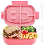 Bugucat Lunch Box 1300ML, Bento Box Brotdose kinder mit 4 Fächern und Besteckset, Vesperdose Frühstücksbox für Mikrowellen Spülmaschinen, Brotzeitbox Brotbüchse für Kinder Erwachsene BPA-Freie
