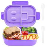 Bugucat Lunch Box 1300ML, Bento Box Brotdose kinder mit 4 Fächern und Besteckset, Vesperdose Frühstücksbox für Mikrowellen Spülmaschinen, Brotzeitbox Brotbüchse für Kinder Erwachsene BPA-Freie