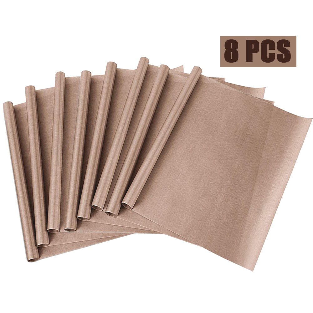 Reusable Baking Sheet 8 Pack PTFE Teflon Baking Mats Heat Resistant T Bugucat