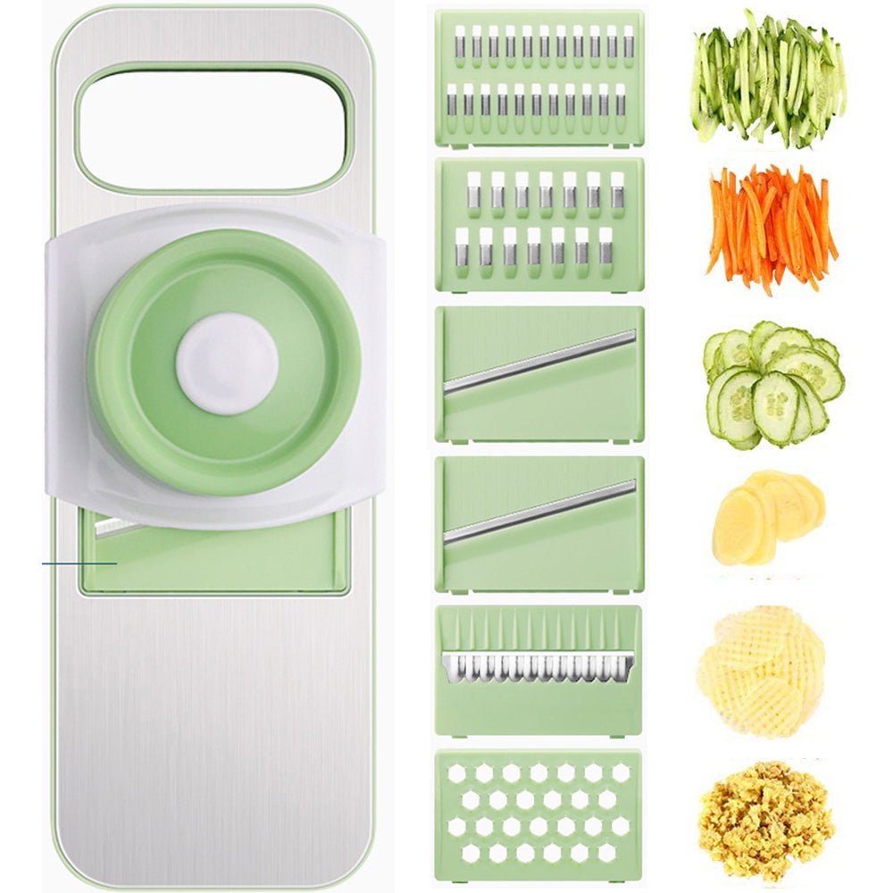 Pompotops 2023 Plastic Vegetable Cutter, Kitchen Convenient Chopped Green  Cutter Shredded (Green) 