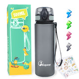 Bugucat Water Bottle Kids, 500ML Sports Water Bottle Drinks Bottle Leak Proof, Sport Jug Reusable, Water Storage Container for kindergarten School Outdoor Cycling, 1 Click Open, BPA Free Tritan