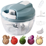 Bugucat Manual Food Chopper 520ML, Food Processors with Cover and Handle,Portable Chopper Shredder,Quick Hand Crusher for Vegetables,Garlic,Parsley, Herb & Onions