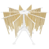 Pasta Drying Rack Noodle Stand with 10 Bar Handles Collapsible,Spaghetti Drying Rack,Spaghetti Household Noodle Dryer