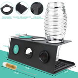 Bugucat Flaschenhalter für SodaStream, Hochwertiger 3er Abtropfhalter aus Edelstahl mit Abnehmbar Abtropfmatte und Flaschenbürste, Abtropfständer für Soda Stream, Crystal, Easy, Fuse Emil Flaschen