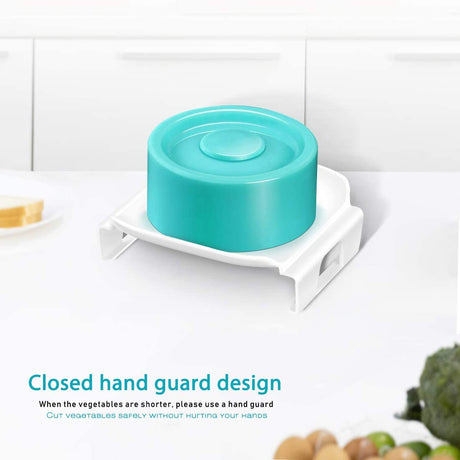 Bugucat Cortador de Verduras, Cortador de Verduras Cortador de Alimentos Dicer, Juego de 6 Cuchillas Intercambiables Cortador de Verduras Cortador Manual de Cocina para Ajo, Col, Zanahoria, Patata, Tomate, Fruta, Ensalada