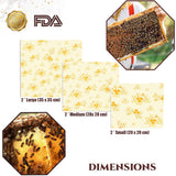 Papier ciré biologique 6 PCS, enveloppes de cire d'abeille, serviettes réutilisables en cire d'abeille fabriquées à partir de coton Oeko-Tex de cire d'abeille naturelle