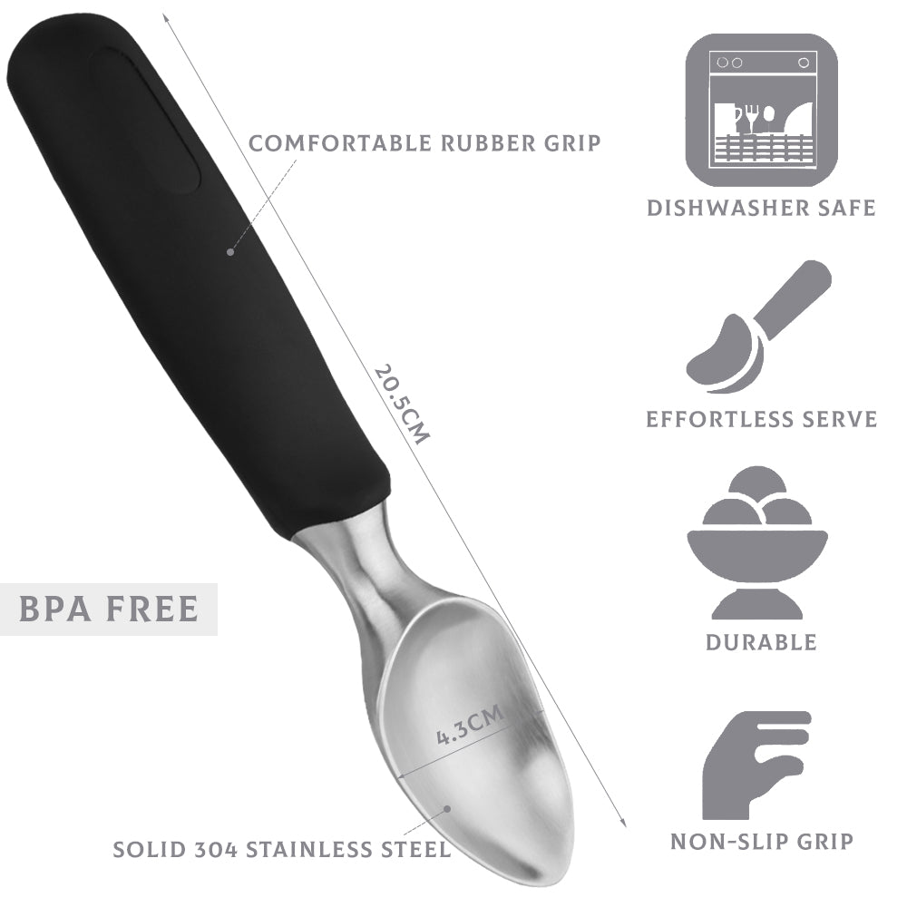 Bugucat Ice Cream Scoop, Cookie Scoop Set, Polished Stainless Steel Ic –  Bugucat Home