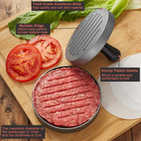 Bugucat Burger Press 50 Set di Cartine Patty - Hamburger Antiaderente Stampo Patty Maker con Fogli di Carta Cerata Carne Manzo Maiale Agnello Formaggio Halal Noci Veg Veggie Burger Maker per Barbecue Barbecue Grill