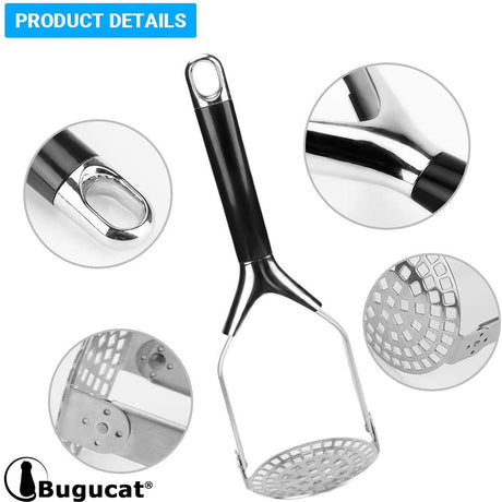 Potato Masher, Vegetable Masher Stainless Steel Potato Peeler Potato Ricer Ideal for Puréing Mashing Vegetables Fruit