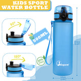 Bugucat Water Bottle Kids, 500ML Sports Water Bottle Drinks Bottle Leak Proof, Sport Jug Reusable, Water Storage Container for kindergarten School Outdoor Cycling, 1 Click Open, BPA Free Tritan