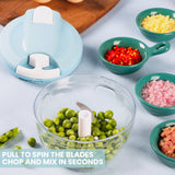 Bugucat Manual Food Chopper 520ML, Food Processors with Cover and Handle,Portable Chopper Shredder,Quick Hand Crusher for Vegetables,Garlic,Parsley, Herb & Onions