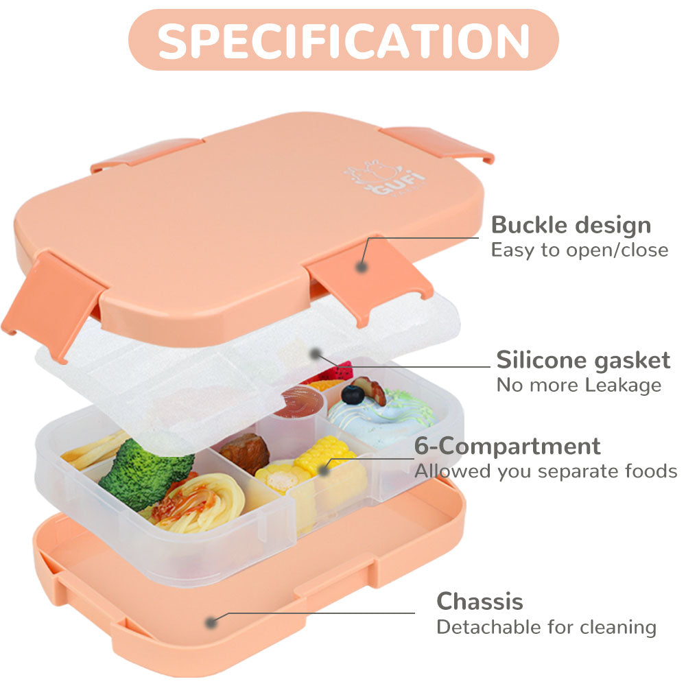 Lunch Box 2400ML, Bento Box Leak-Proof Dishwasher Microwave Safe BPA-F –  Bugucat Home