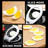 Bugucat Egg Cutter, Egg Wedge 304 Alambre de acero inoxidable Egg Slicer Splitter Chopper con 2 en 1 Disco Estante de metal Cuñas Herramienta de cocina para huevos, ensaladas, sándwiches