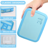Bugucat Lunchbox 800ML, Bento Box Brotdose mit 5 Fächern und Besteckset, Vesperdose Frühstücksbox für Mikrowellen Spülmaschinen, Brotzeitbox Brotbüchse, BPA-Free