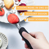 Bugucat Ice Cream Scoop, Cookie Scoop Set, Polished Stainless Steel Ice Cream Scoop, Ice Cream Spoon, Ice Cream Spoon, Biscuit Scoop, Ice Cream Spoon, for Fruit, Ice Cream Cookies, Dough, Ice Cream